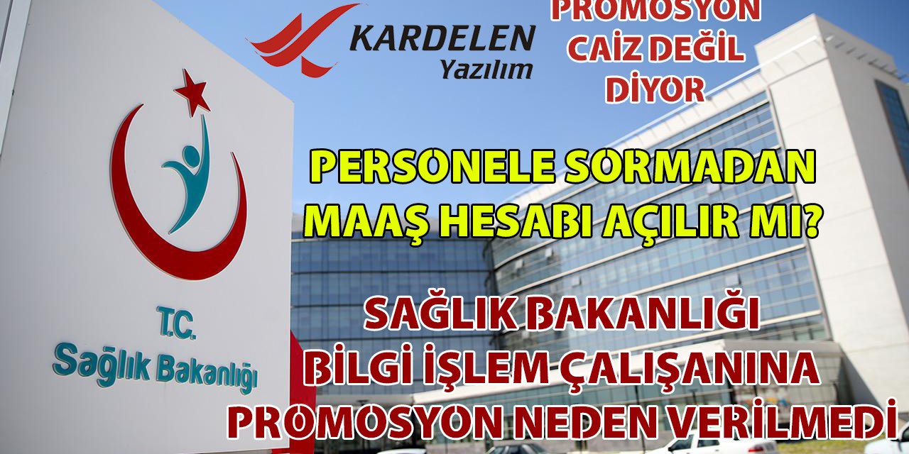 Sağlık Bakanlığı Bilgi İşlem Personeline Neden Promosyon Verilmedi!